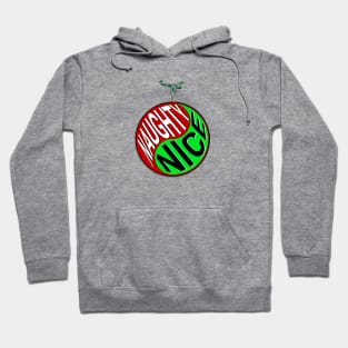 Yin Yang Naughty Nice Christmas Ornament Hoodie